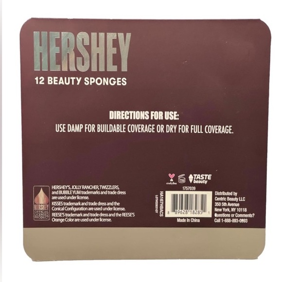 Hershey Beauty Blender Makeup Sponges 12-Pack Set - Chocolate Candy Shapes - Picture 2 of 2